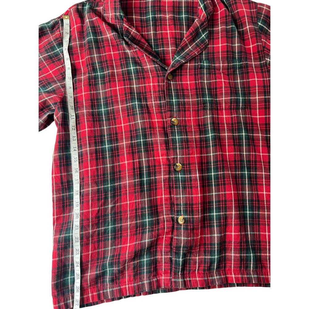 Pendleton Red & Green Plaid Button-Up Long Sleeve… - image 3